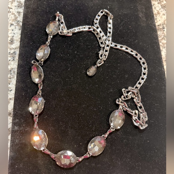 Accessories - Gunmetal stone Statement belt